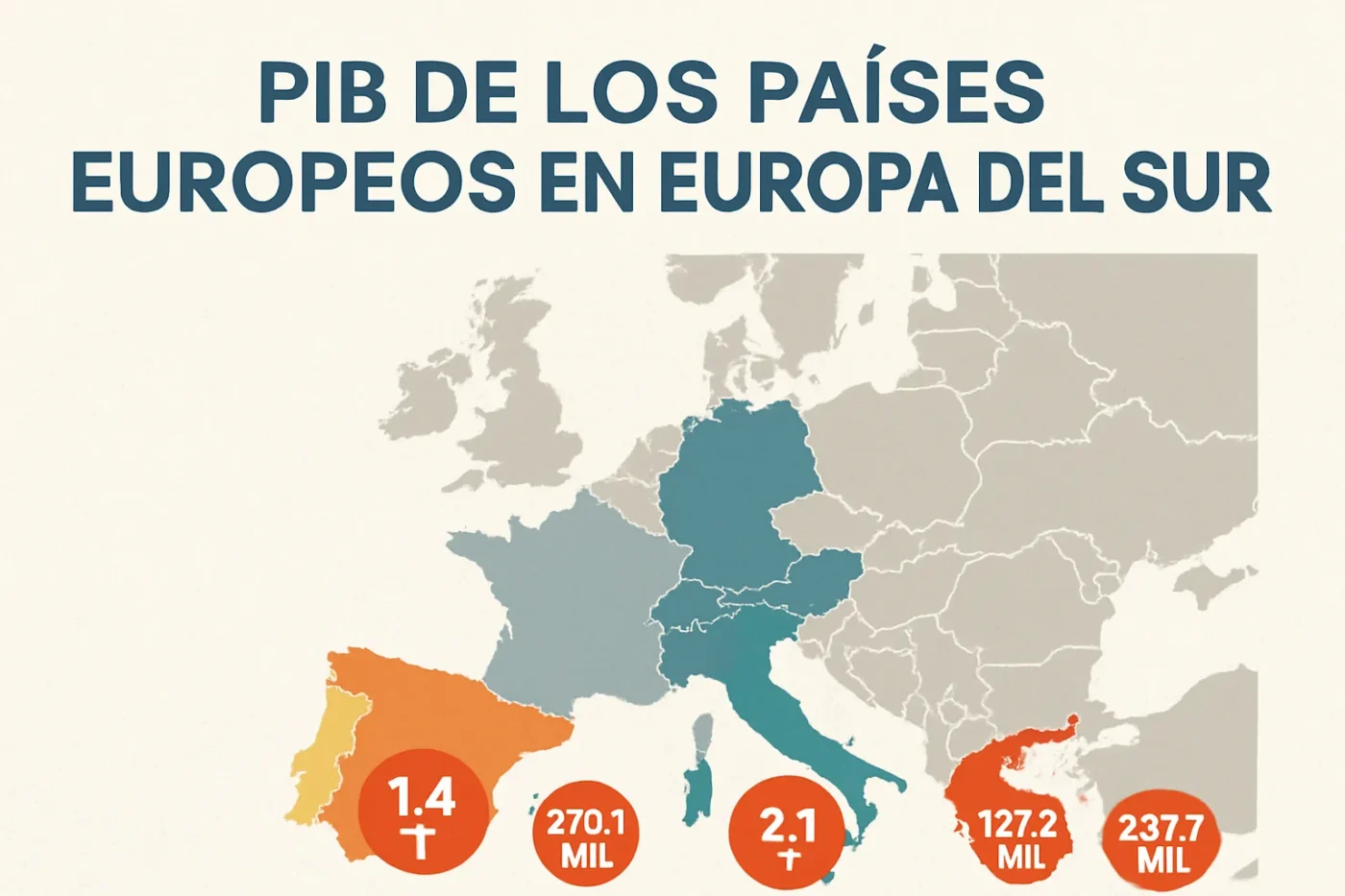 PIB-de-los-paises-europeos-en-Europa-del-Sur - Europa News 24h PIB de los países europeos en Europa del Sur