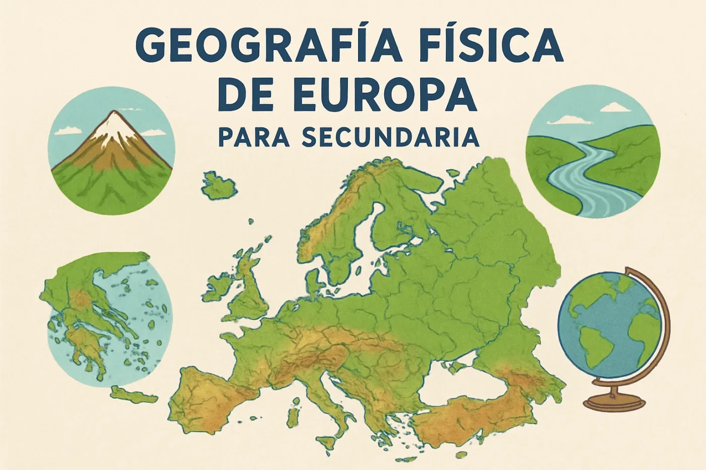 geografía física de Europa para secundaria
