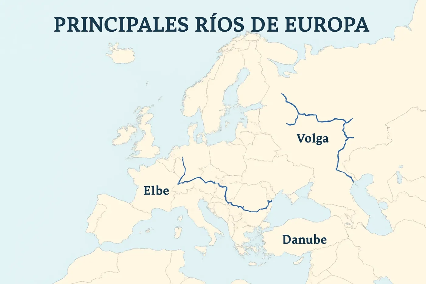 principales ríos de Europa con mapas