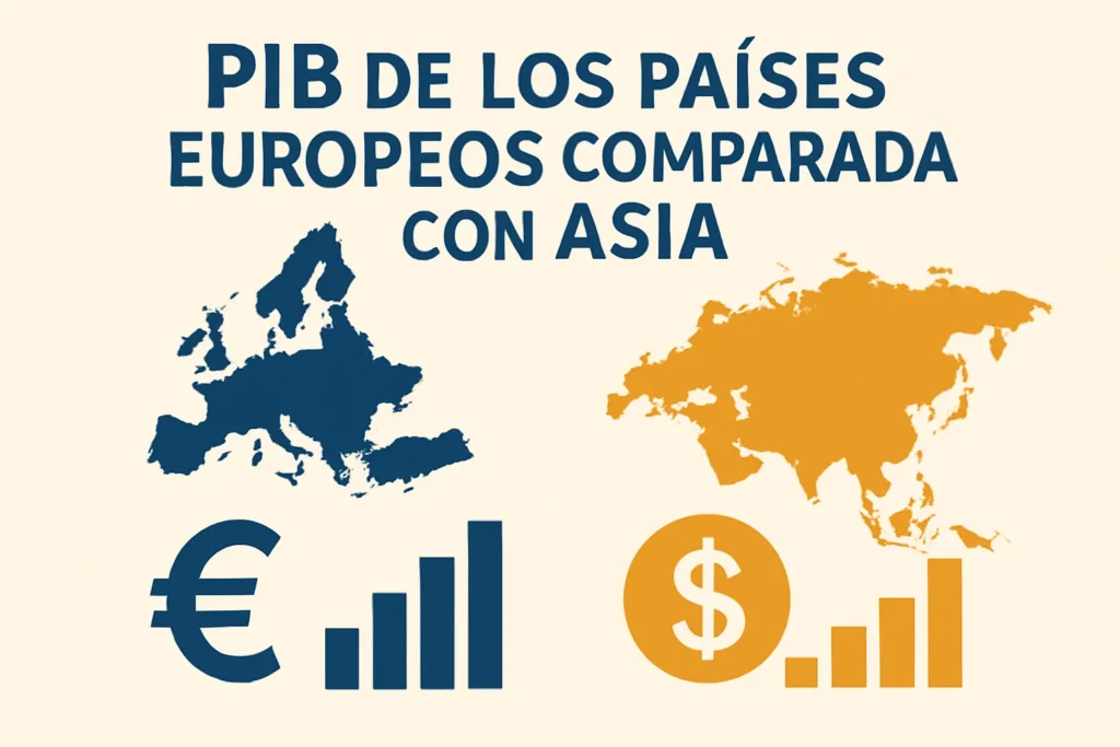 PIB de los países europeos comparada con Asia