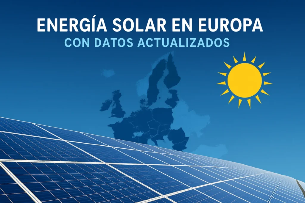 energía solar en Europa con datos actualizados