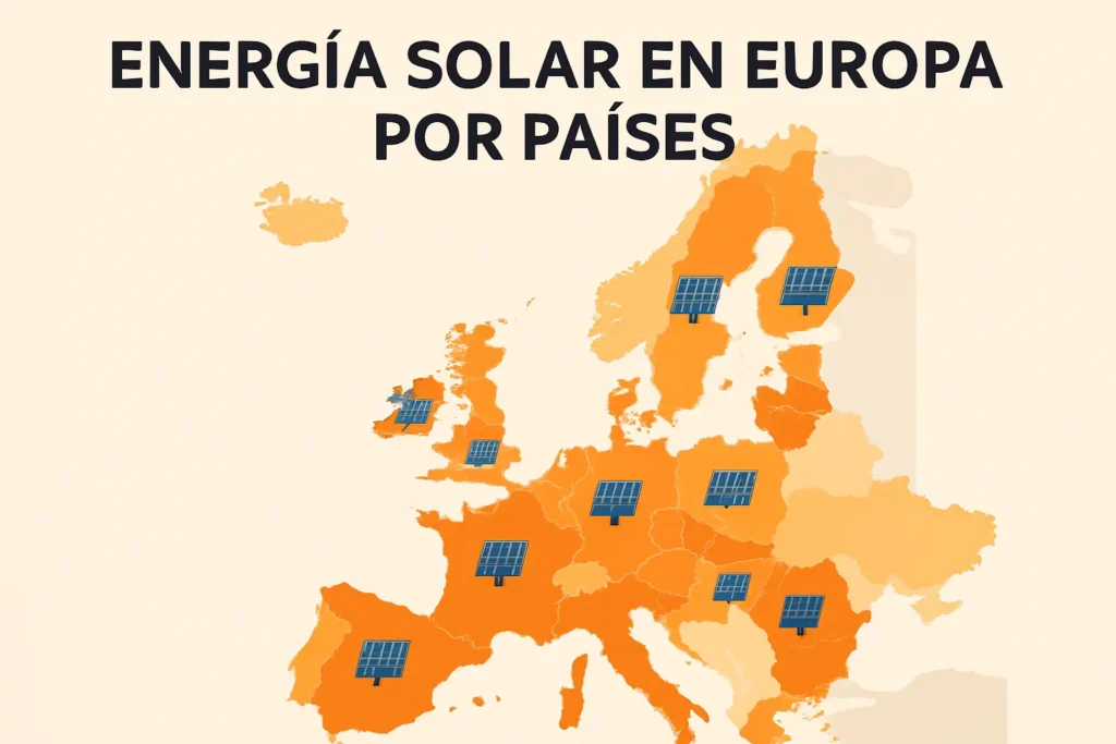 energía solar en Europa por países