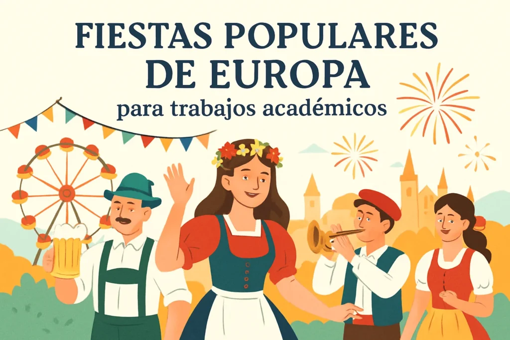 fiestas populares de Europa para trabajos académicos