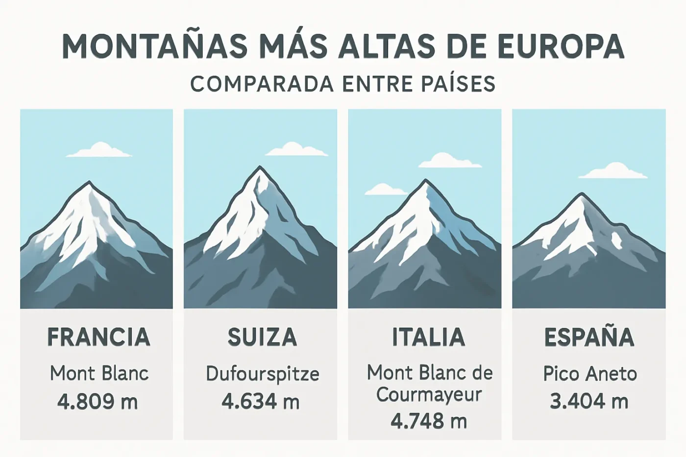 montanas-mas-altas-de-Europa-comparada-entre-paises - Europa News 24h montañas más altas de Europa comparada entre países