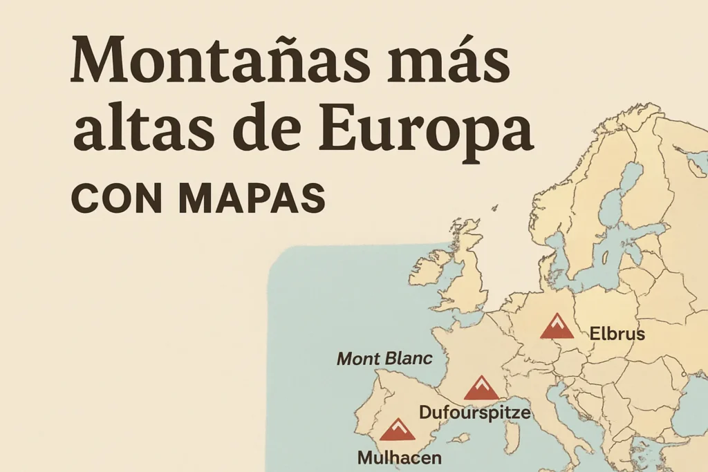 montañas más altas de Europa con mapas