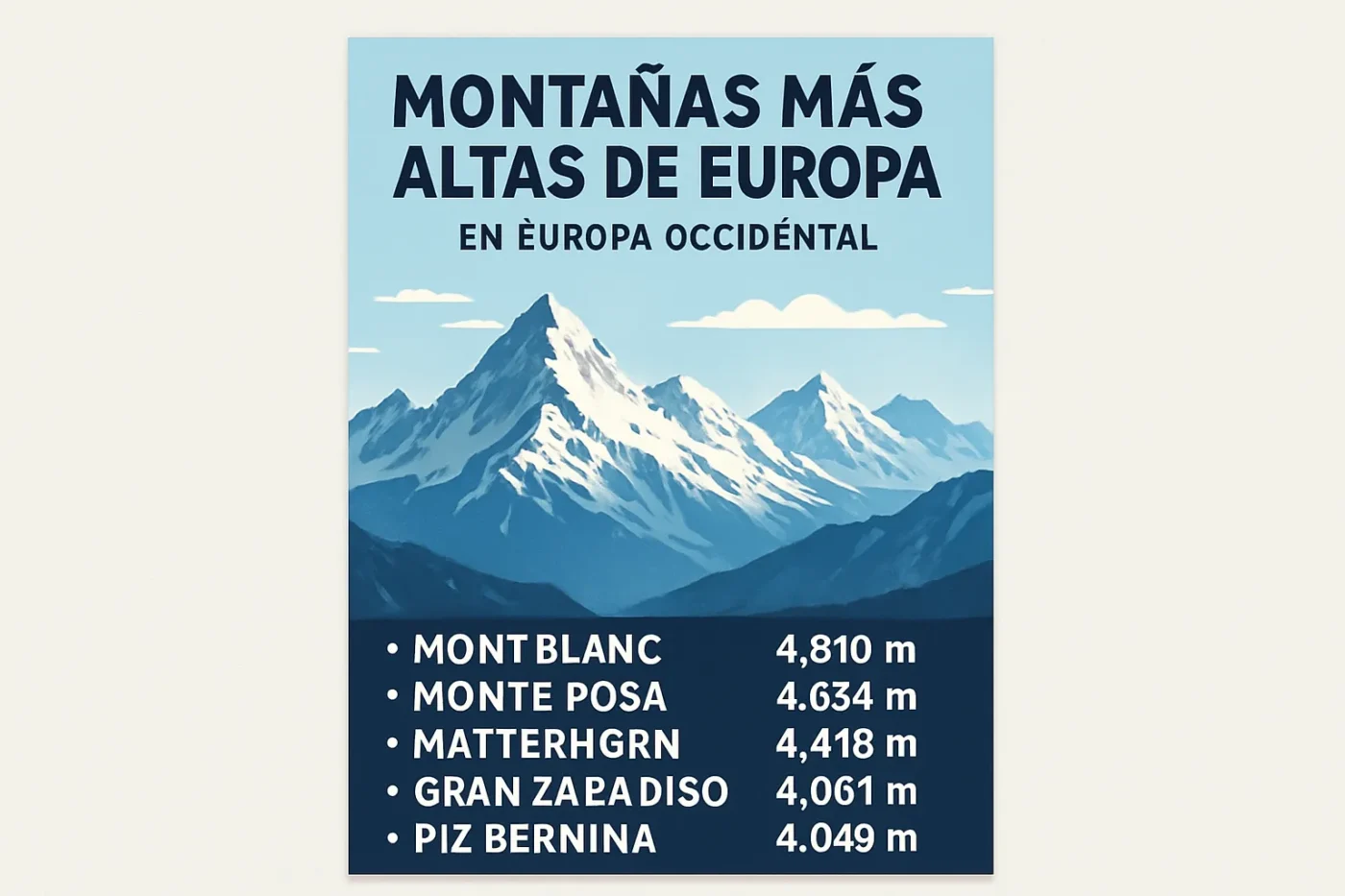 montañas más altas de Europa en Europa Occidental