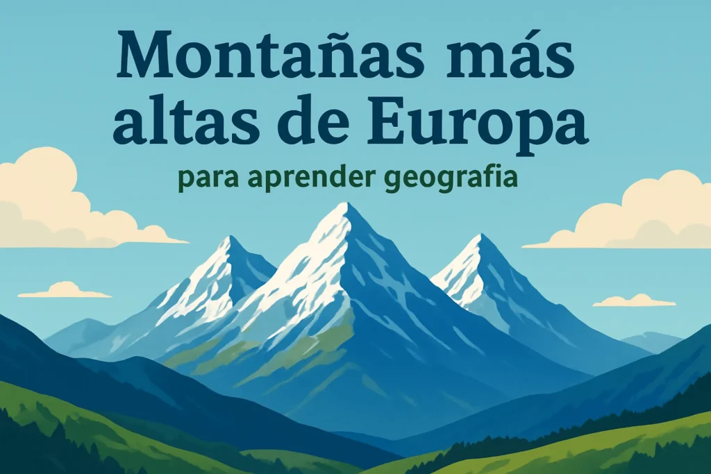 montañas más altas de Europa para aprender geografía