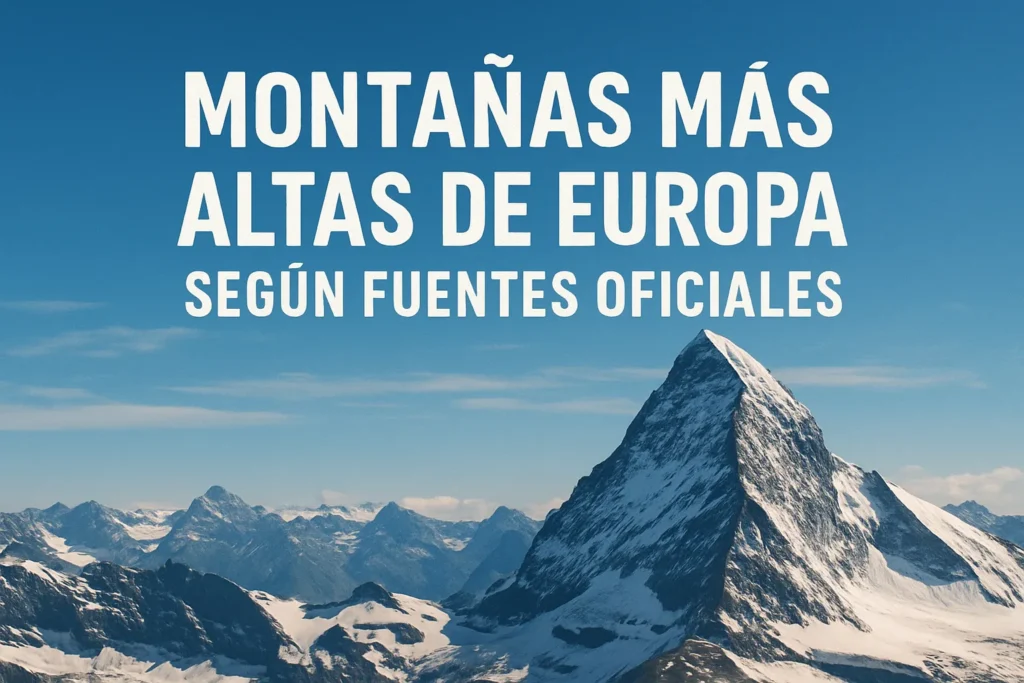 montañas más altas de Europa según fuentes oficiales
