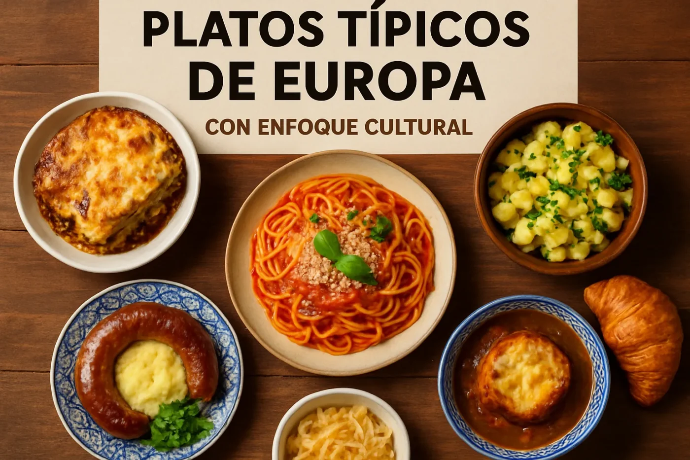 platos típicos de Europa con enfoque cultural