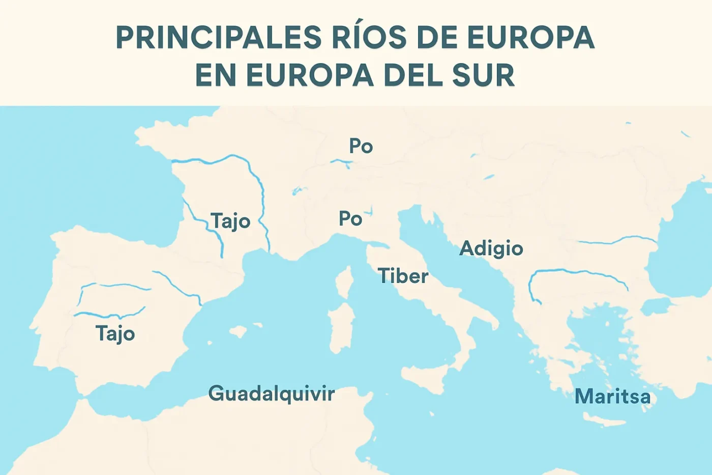 principales ríos de Europa en Europa del Sur