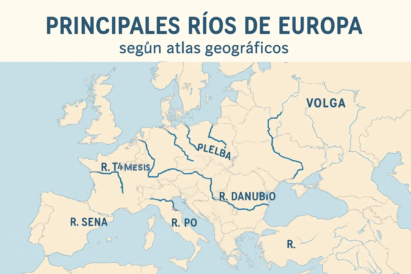 principales ríos de Europa según atlas geográficos