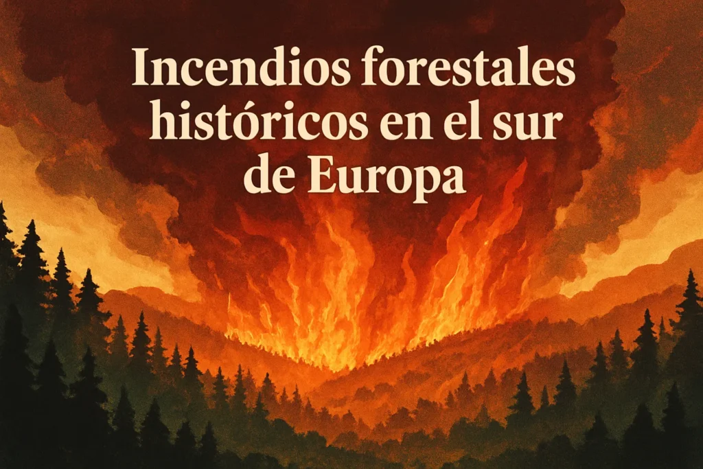 Incendios forestales históricos en el sur de Europa