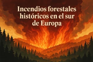 Incendios forestales históricos en el sur de Europa