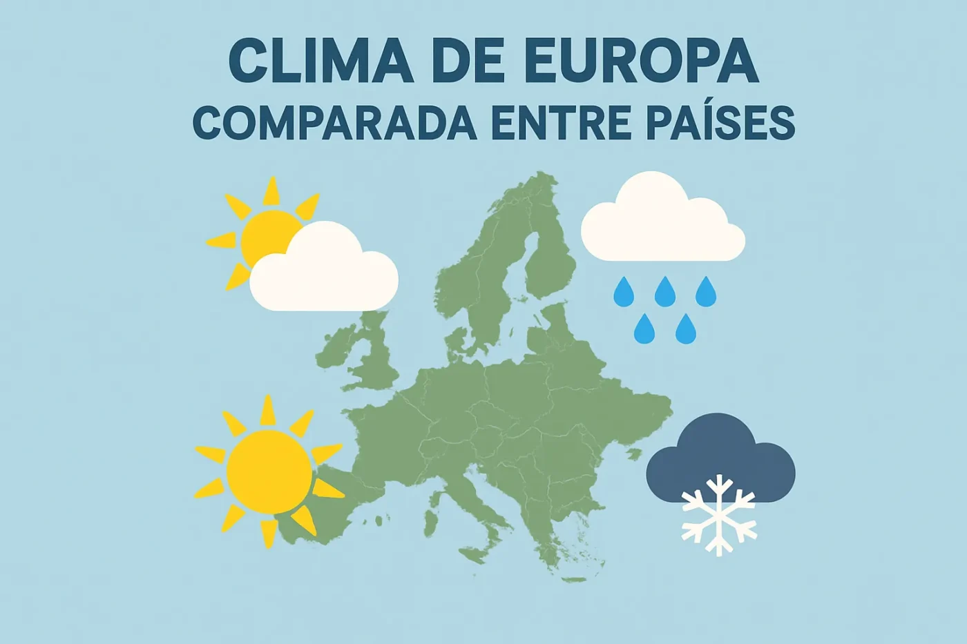 clima de Europa comparada entre países