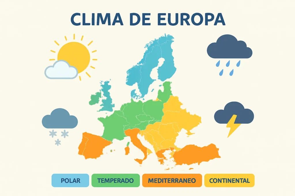 clima de Europa en formato educativo