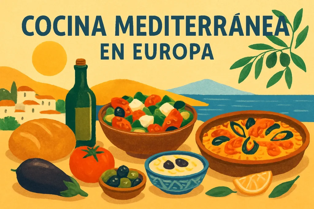 cocina mediterránea en Europa con enfoque cultural