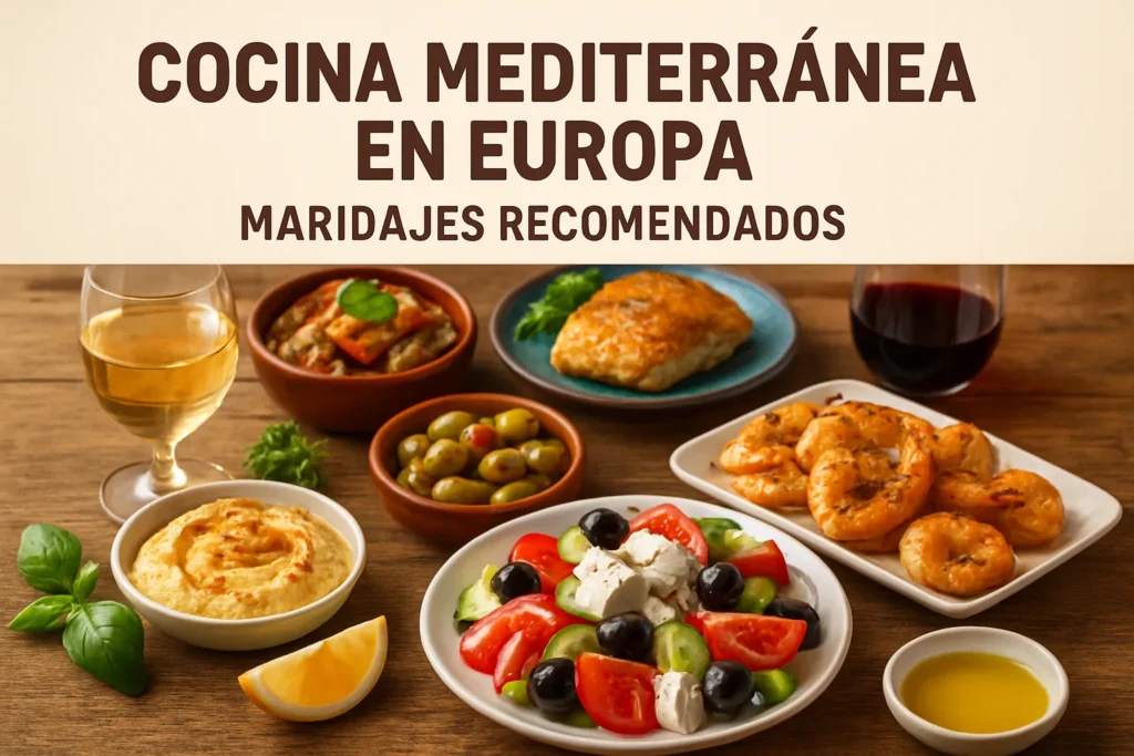 cocina mediterránea en Europa con maridajes recomendados