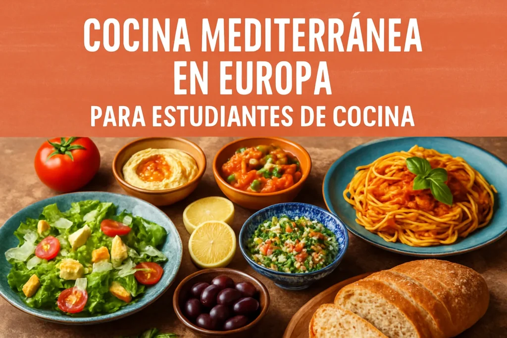 cocina mediterránea en Europa para estudiantes de cocina
