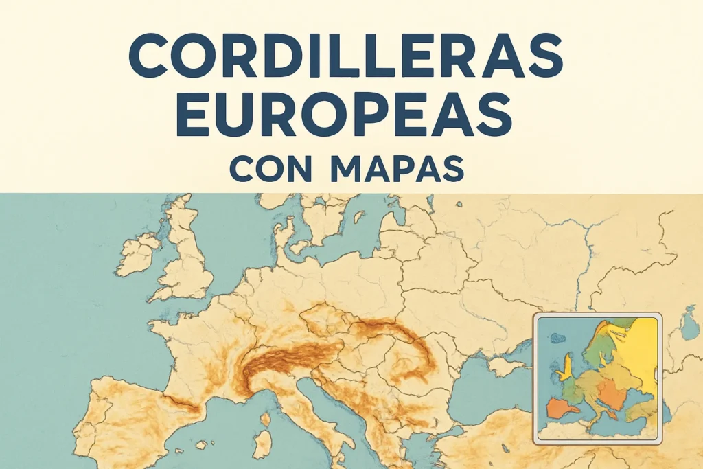 cordilleras europeas con mapas