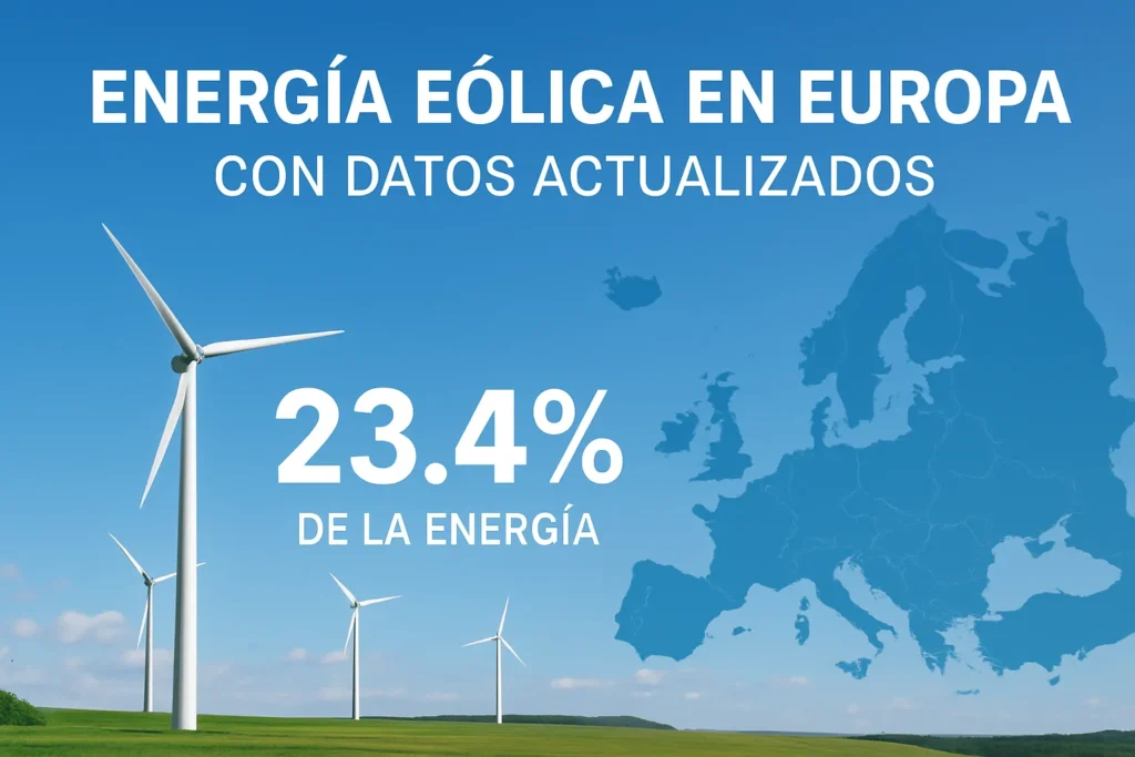 energía eólica en Europa con datos actualizados