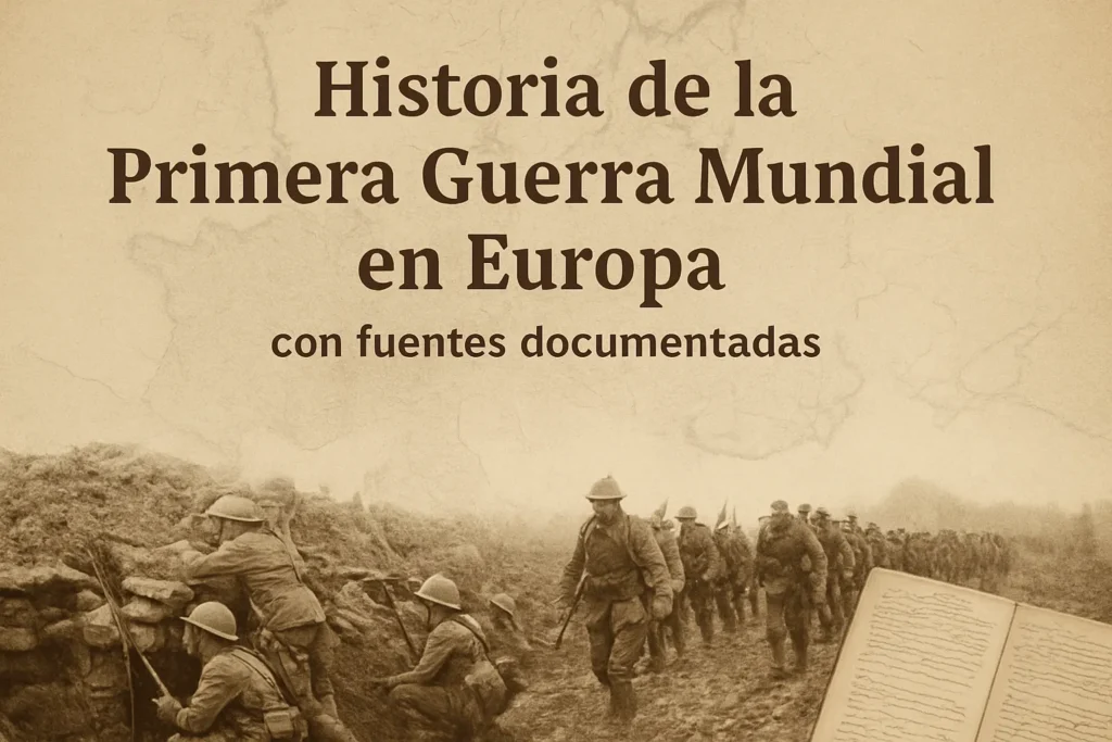 historia de la Primera Guerra Mundial en Europa con fuentes documentadas