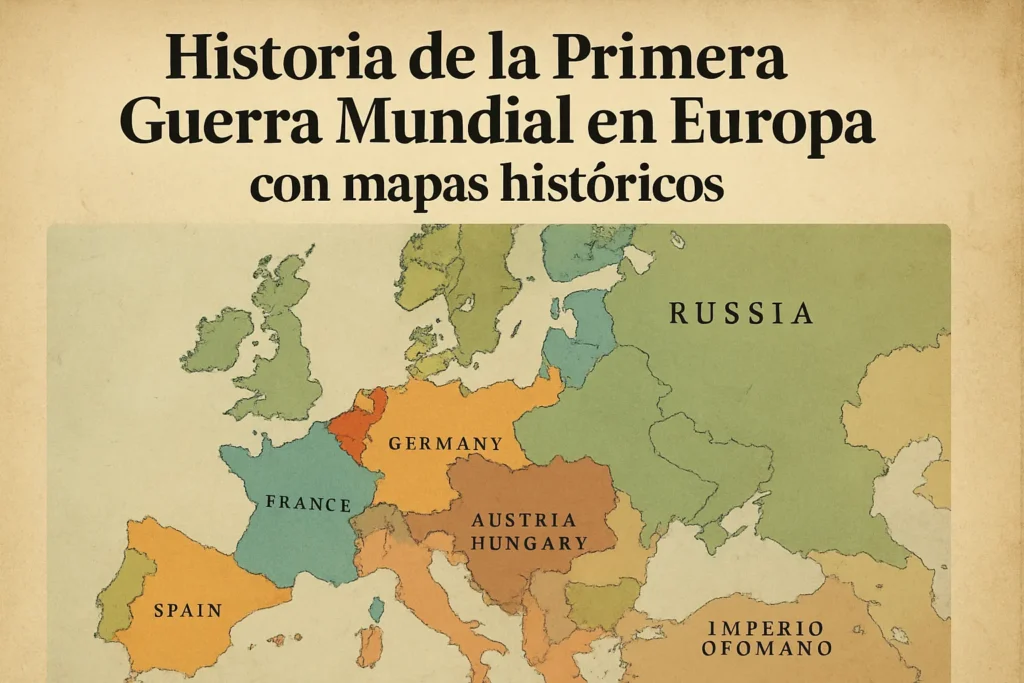 historia de la Primera Guerra Mundial en Europa con mapas históricos