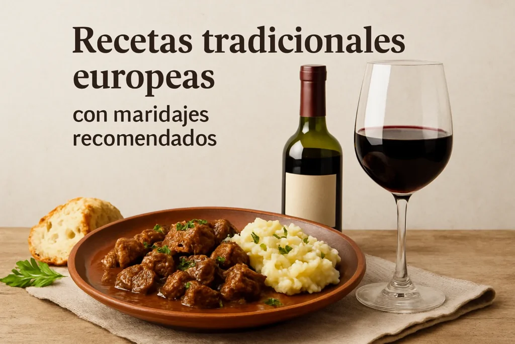 recetas tradicionales europeas con maridajes recomendados