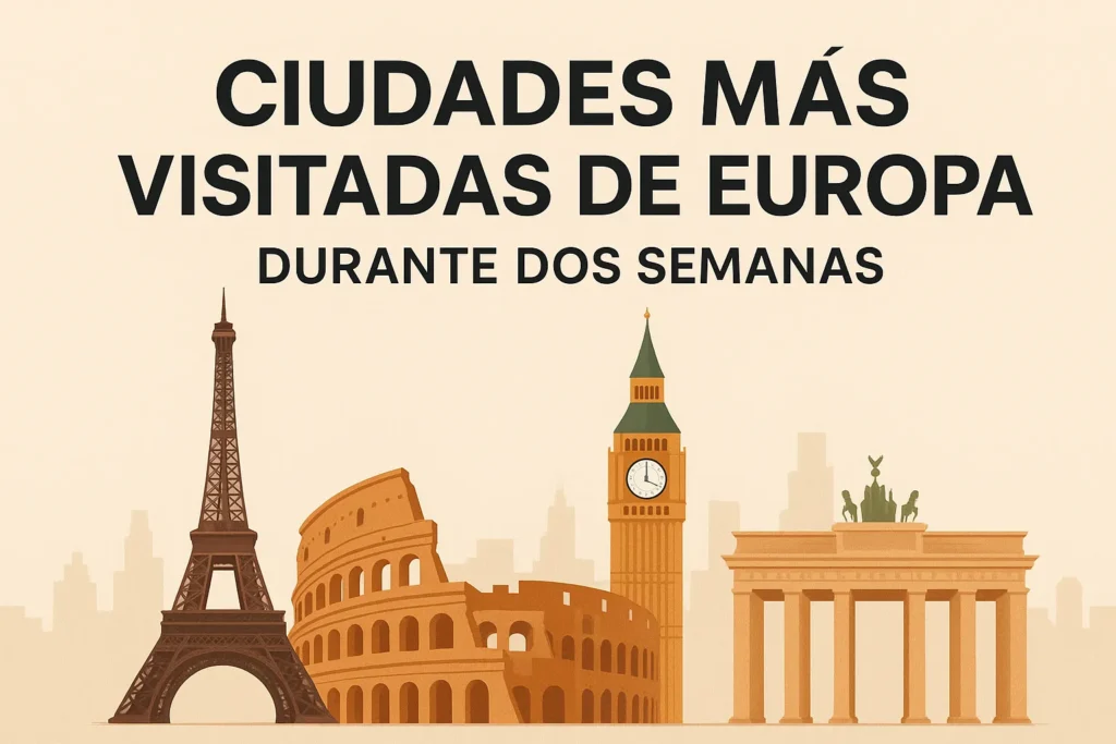 ciudades más visitadas de Europa durante dos semanas