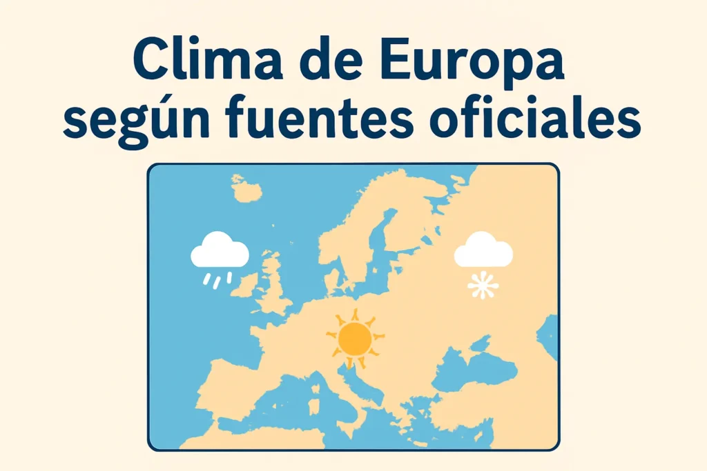 clima de Europa según fuentes oficiales