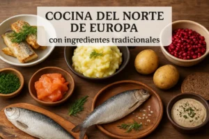 cocina del norte de Europa con ingredientes tradicionales