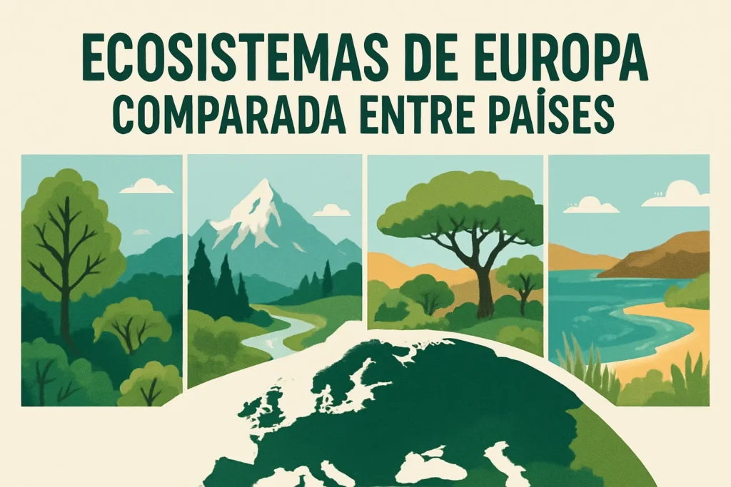 ecosistemas de Europa comparada entre países