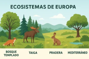ecosistemas de Europa en formato educativo