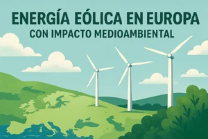 energía eólica en Europa con impacto medioambiental