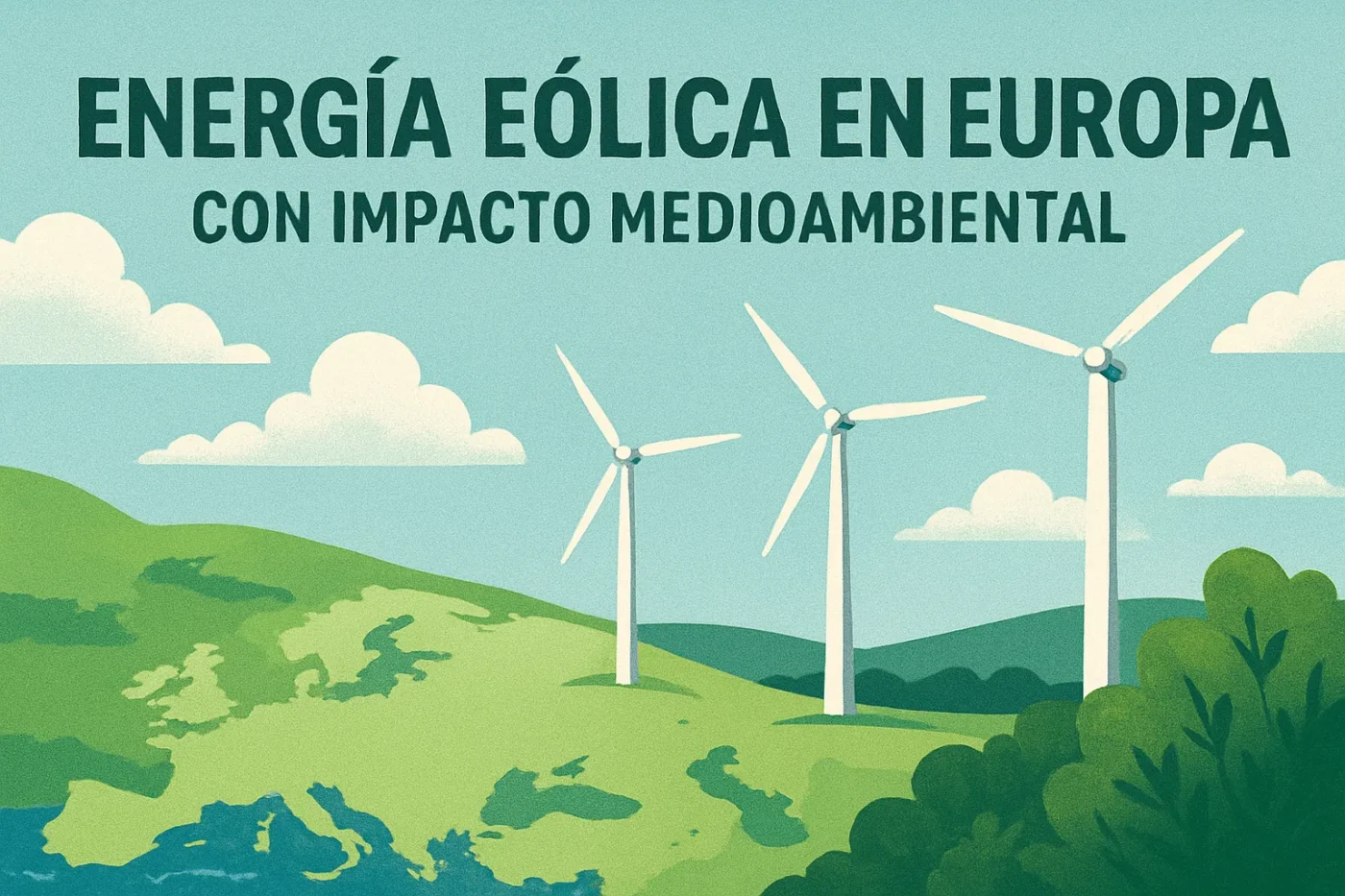 energía eólica en Europa con impacto medioambiental