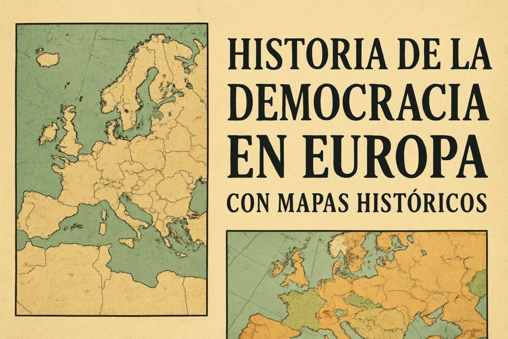 historia de la democracia en Europa con mapas históricos