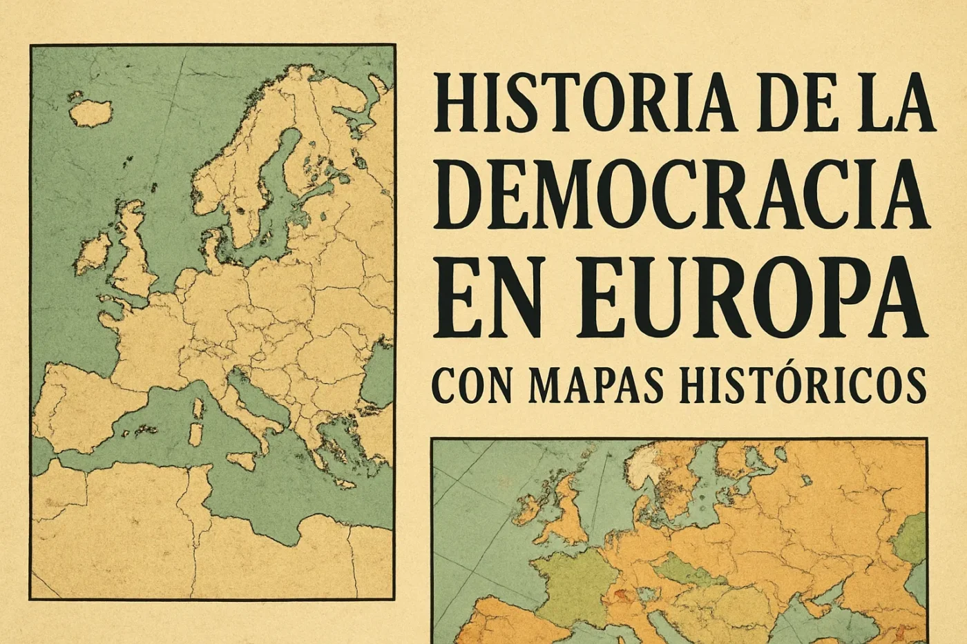 historia de la democracia en Europa con mapas históricos