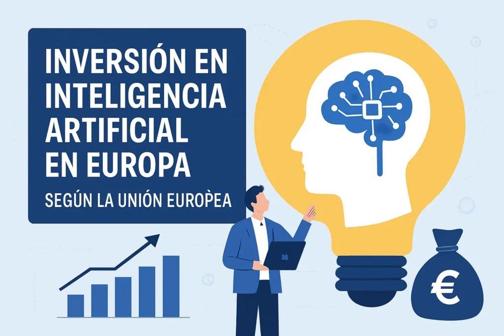 inversión en inteligencia artificial en Europa según la Unión Europea
