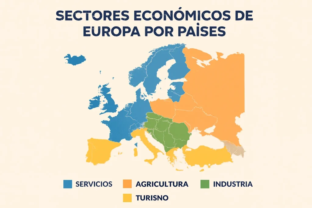 sectores económicos de Europa por países