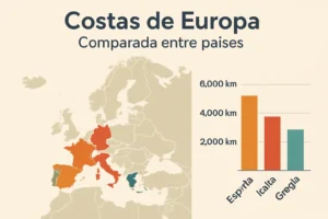costas de Europa comparada entre países
