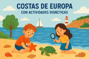 costas de Europa con actividades didácticas