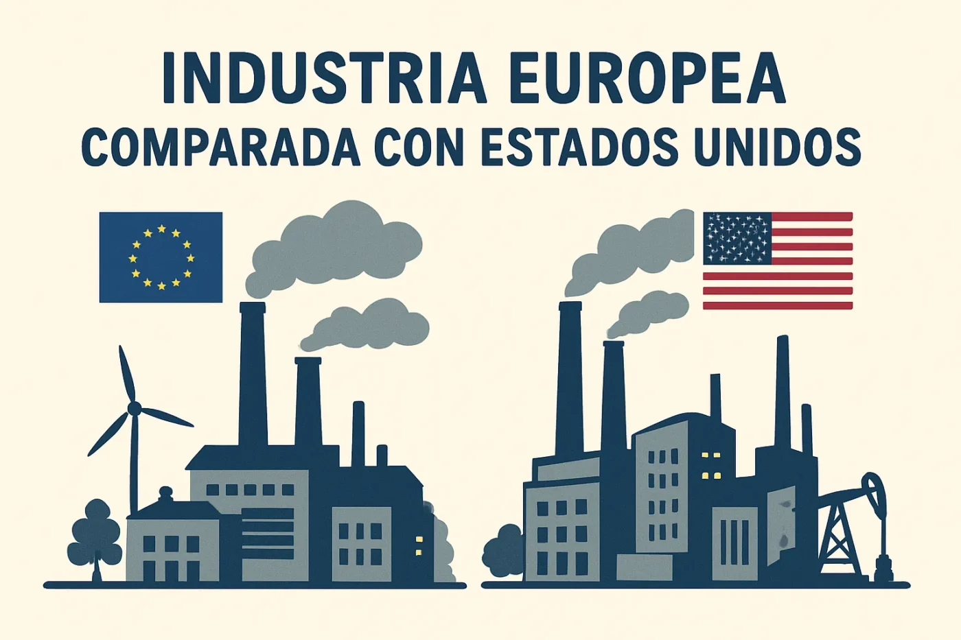 industria europea comparada con Estados Unidos