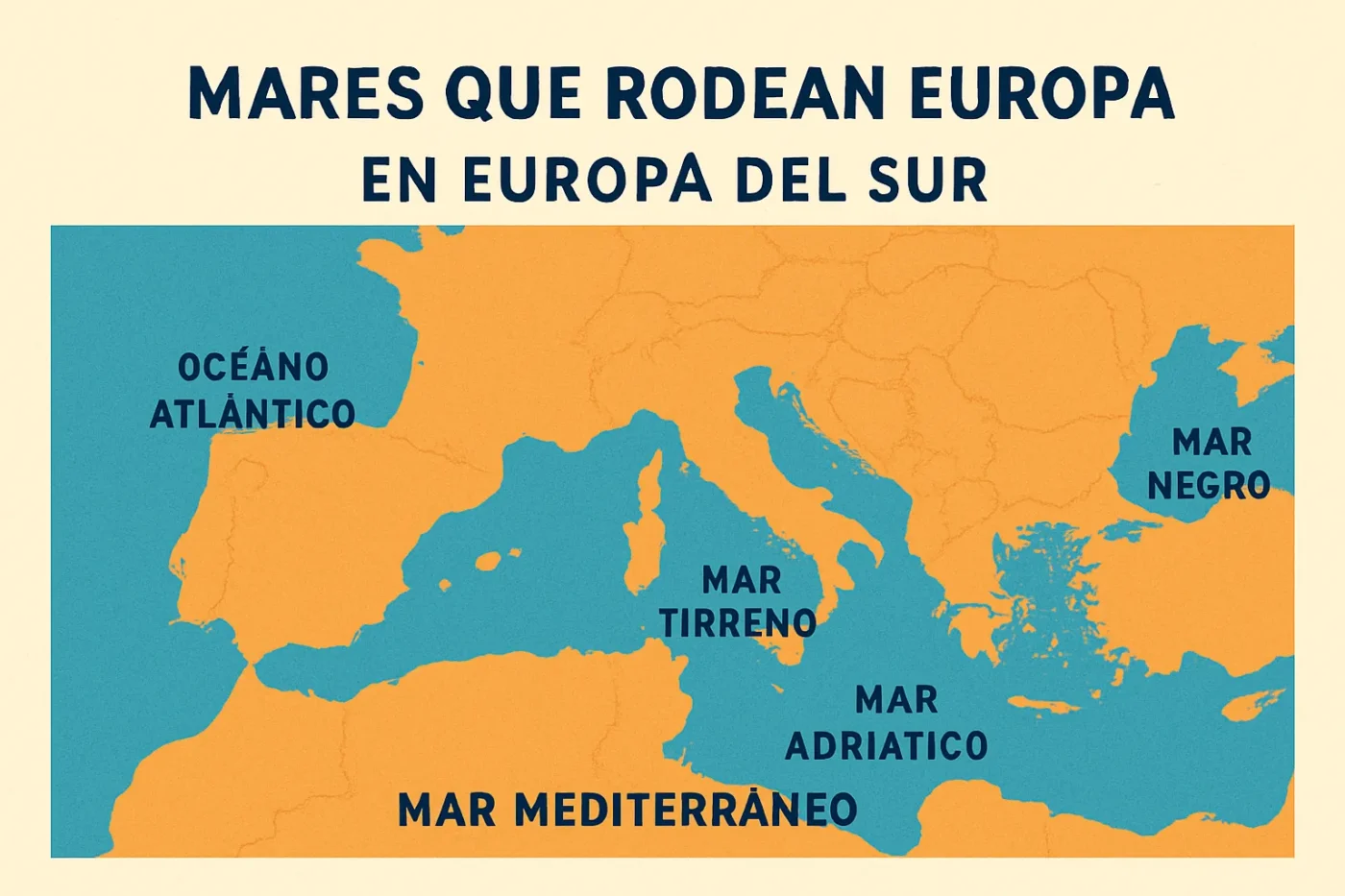 mares que rodean Europa en Europa del Sur