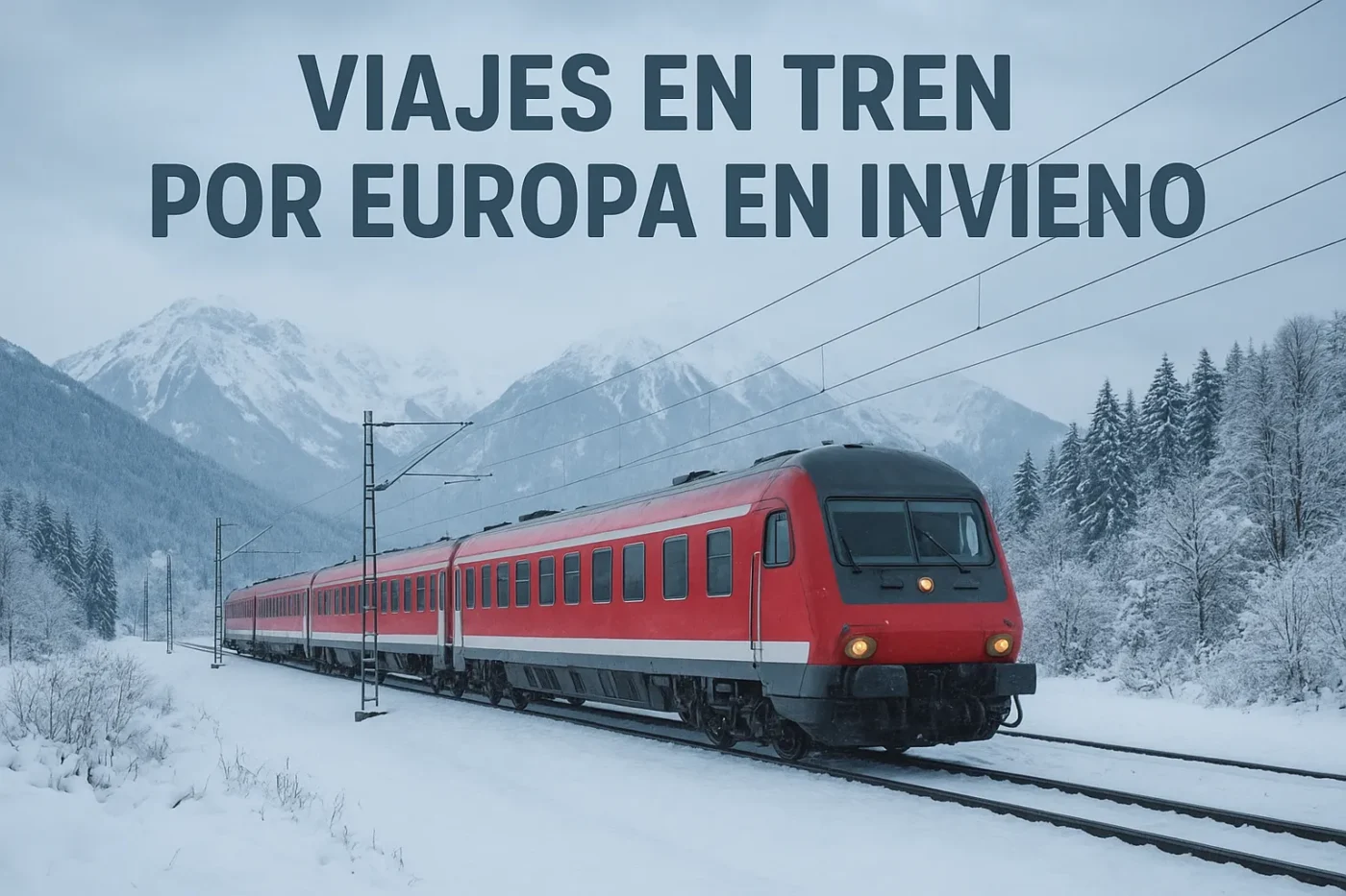 viajes en tren por Europa en invierno